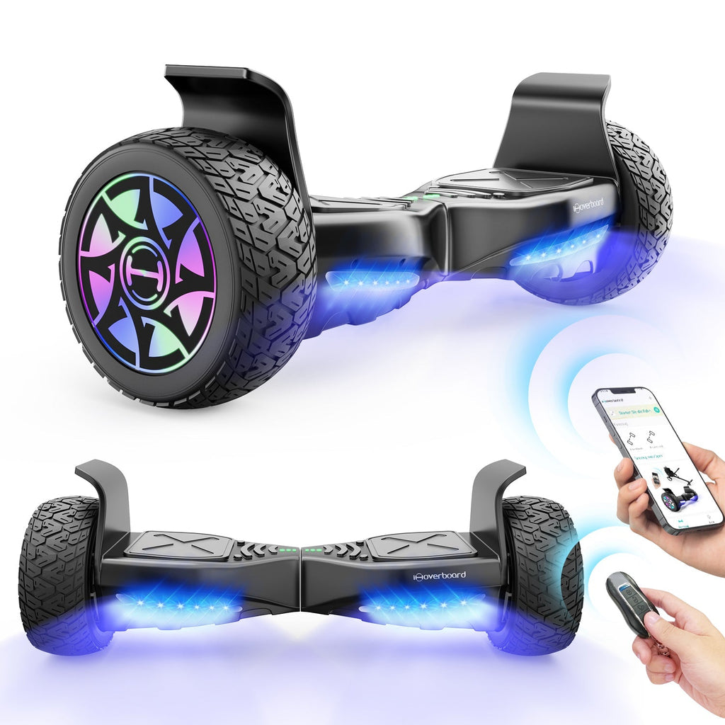 H8 8.5" Off Road Hoverboard with Bluetooth Music and LED Lights - Self Balancing System
