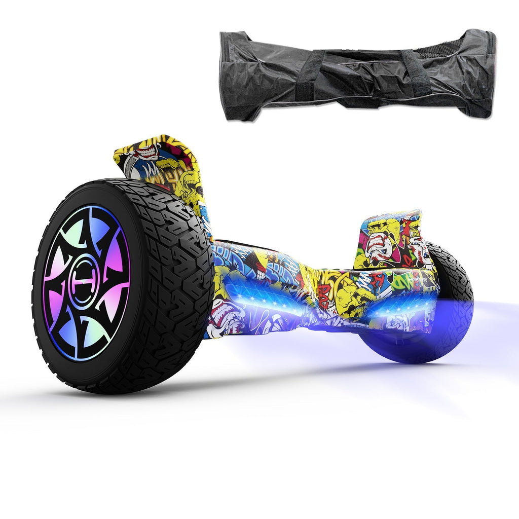 H8 8.5" Off Road Hoverboard with Bluetooth Music and LED Lights - Self Balancing System
