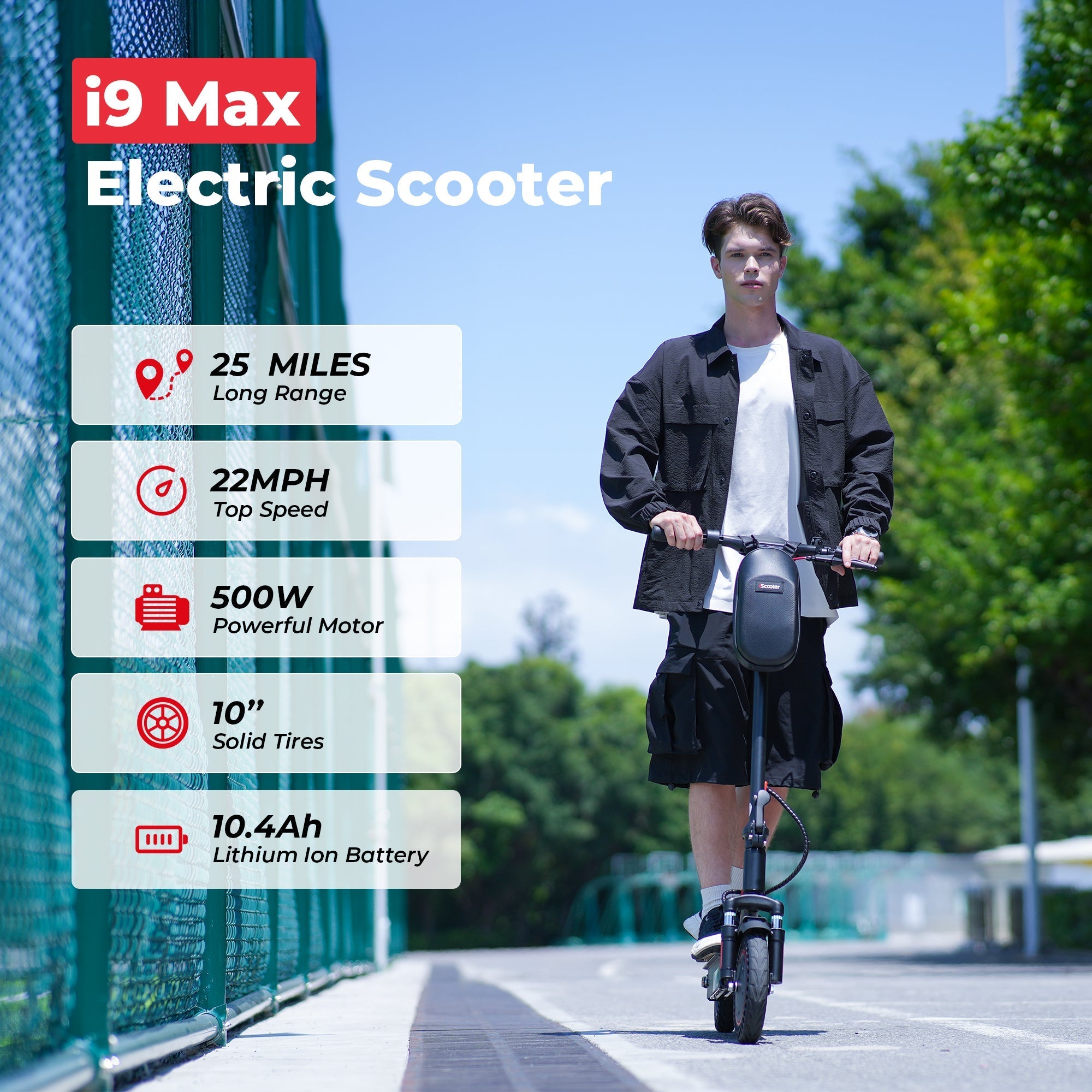 iScooter i9Max 500W Commuting Electric Scooter